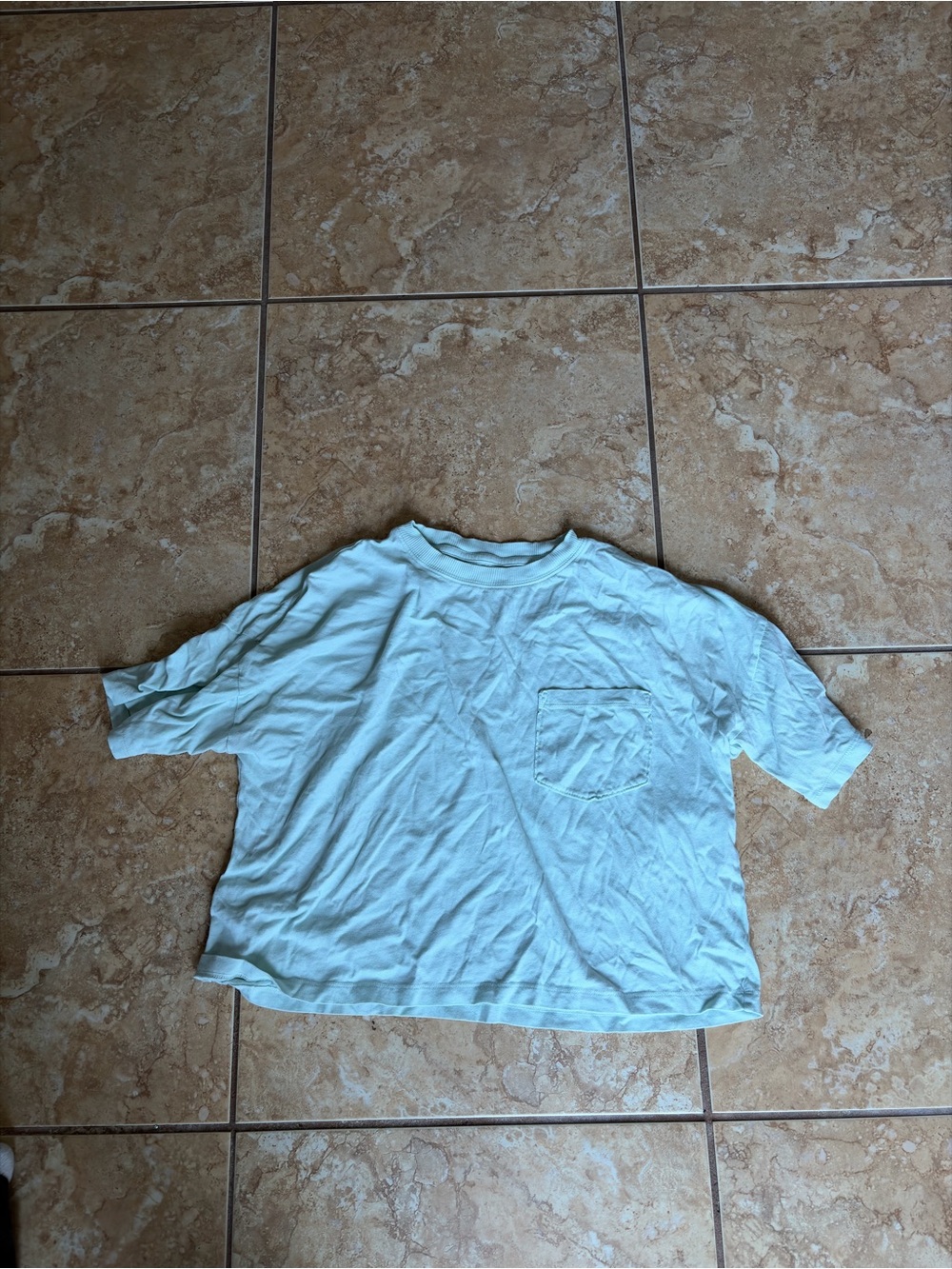 SO Mint Green cropped Pocket Tee